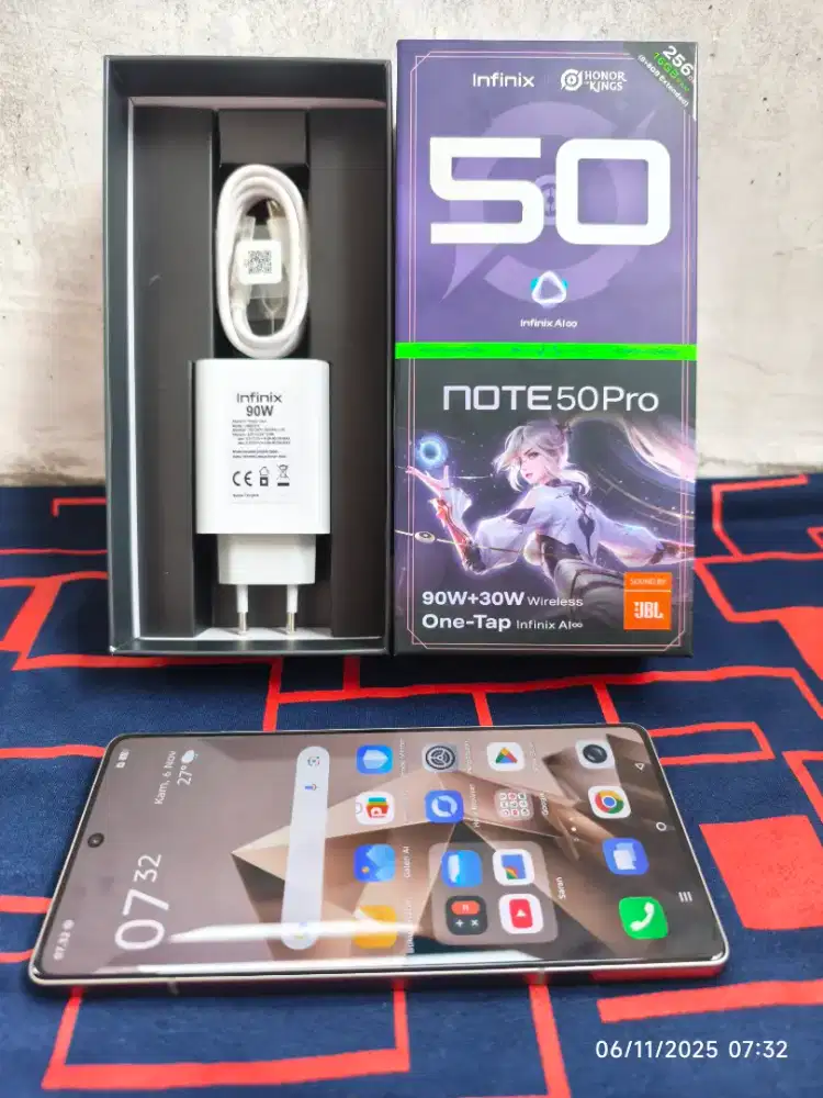 Infinix Note 50 Pro 4G 8/256 Fullset ori segel mulus garansi ON
