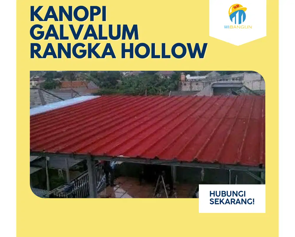 KANOPI GALVALUM RANGKA HOLLOW