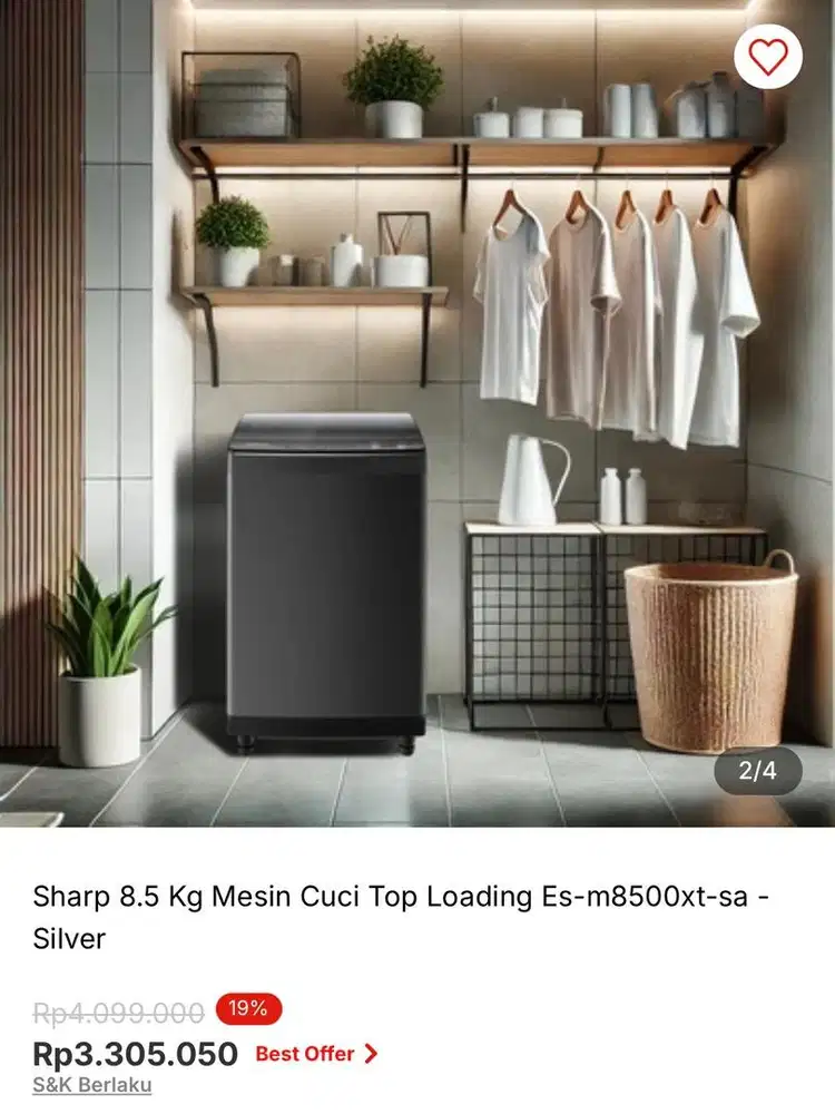 Mesin cuci top loading 8.5kg bisa cicilan syarat ktp dibantu sampe acc