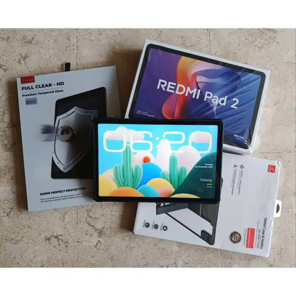 Redmi Pad 2 4Gb/128Gb Lavender Purple. Sangat Like New, Baru 1 Bulan