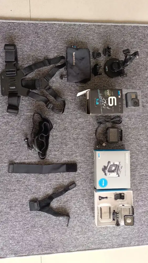GoPro Hero 6 Black Fullset + Aksesori Lengkap + Memory 64GB Siap Pakai