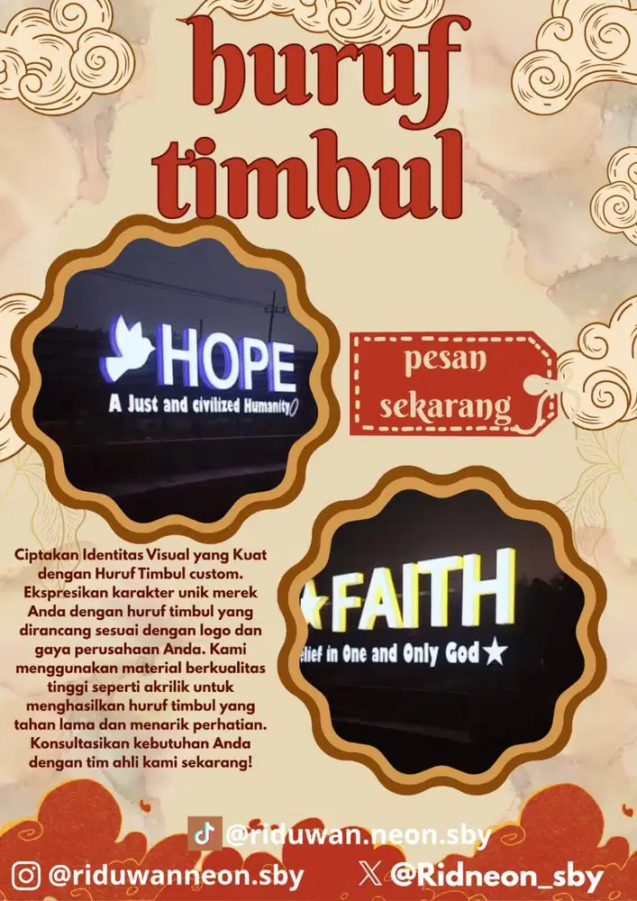 Huruf Timbul Akrilik