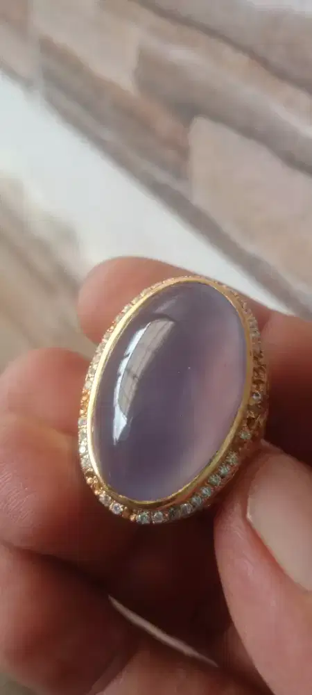 Batu lavender Baturaja kristal natural