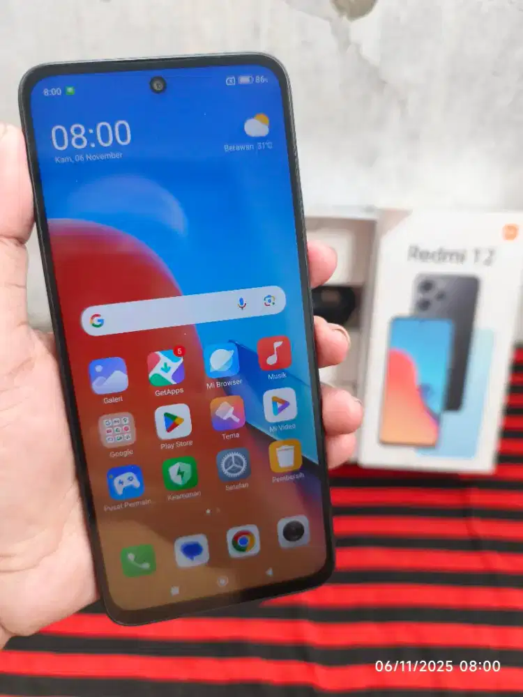 Redmi 12 4G 8/256 Fullset segel no minus HP resmi siap pakai