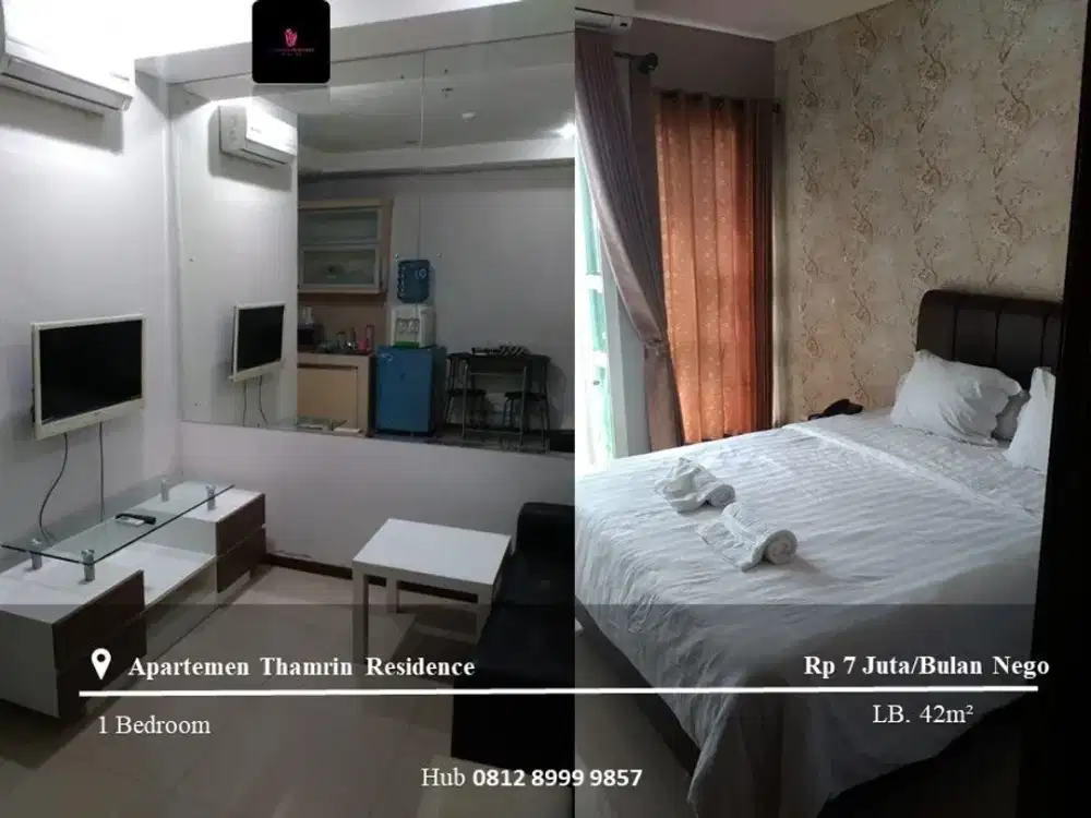Disewakan Apartement Thamrin Residence Low Floor 1BR Furnished