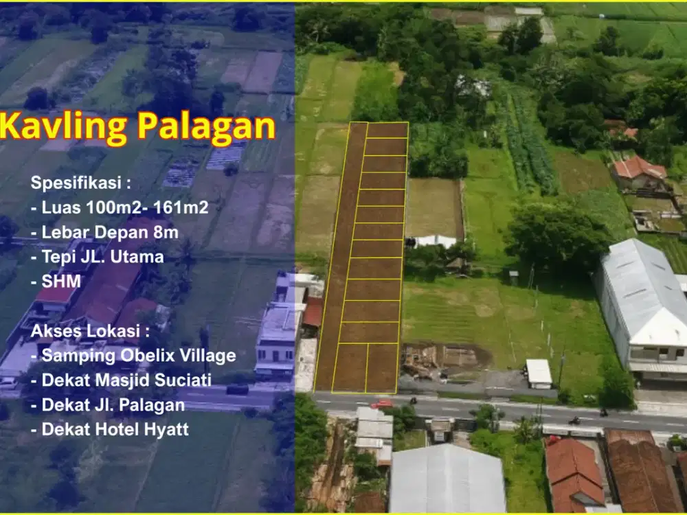 Tanah Tepi Jalan Raya Pandowoharjo Palagan, Bangun Rumah Sendiri Lebih Murah