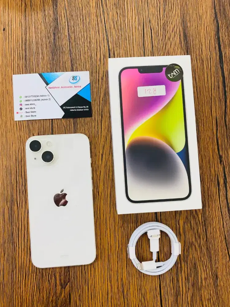 Iphone 14 128gb putih mulus jual cepet !!
