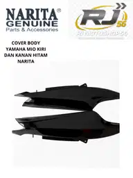 COVER BODY YAMAHA MIO KIRI DAN KANAN HITAM NARITA