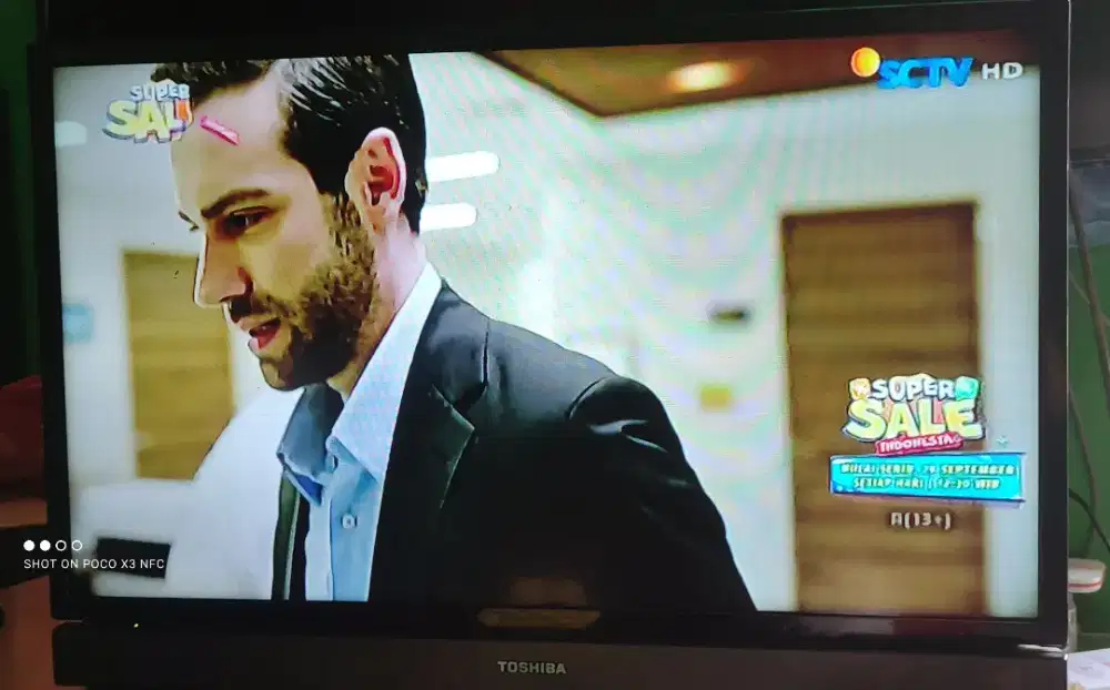 Tv led toshiba 29 in analog normal bagus