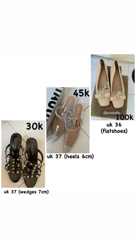 jual cepat sepatu wanita, kondisi baik, ambil semua 150k