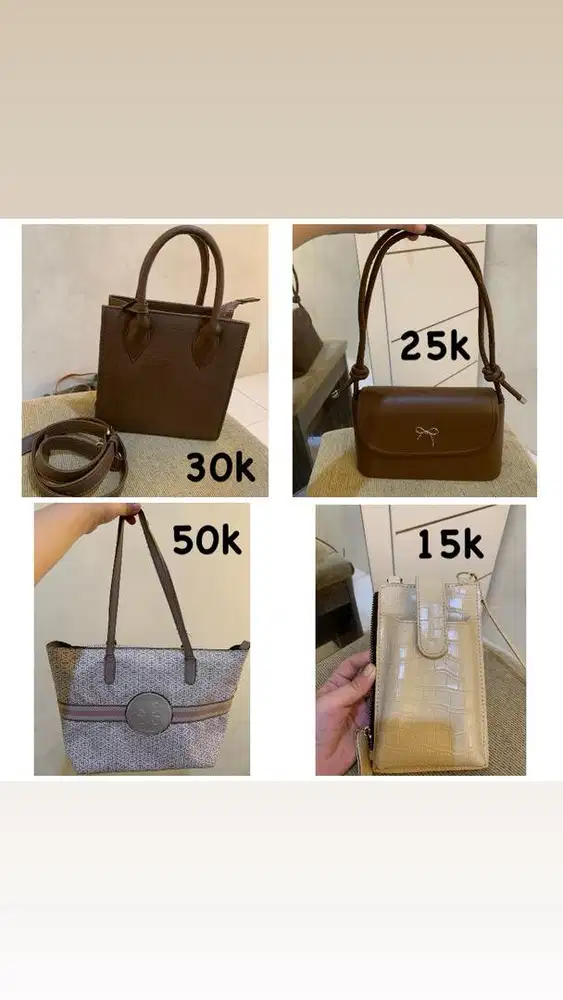 jual cepat tas wanita, kondisi baik, ambil semua 100k