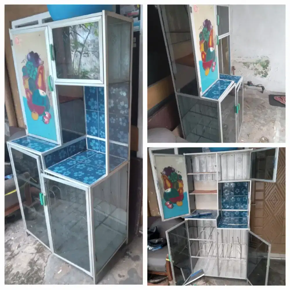Murah Lemari Dapur Almunium Kaca