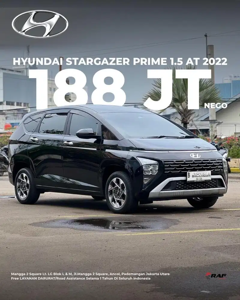 Hyundai Stargazer Prime 1.5 IVt 2023 Nik 2022 Hitam Matic