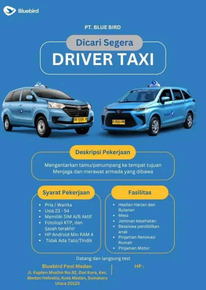 Dicari pengemudi segera