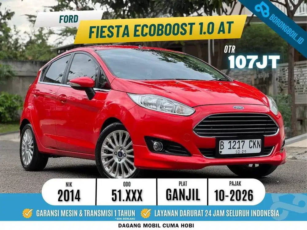 Low KM | Ford Fiesta Ecoboost Metik 2014 Merah