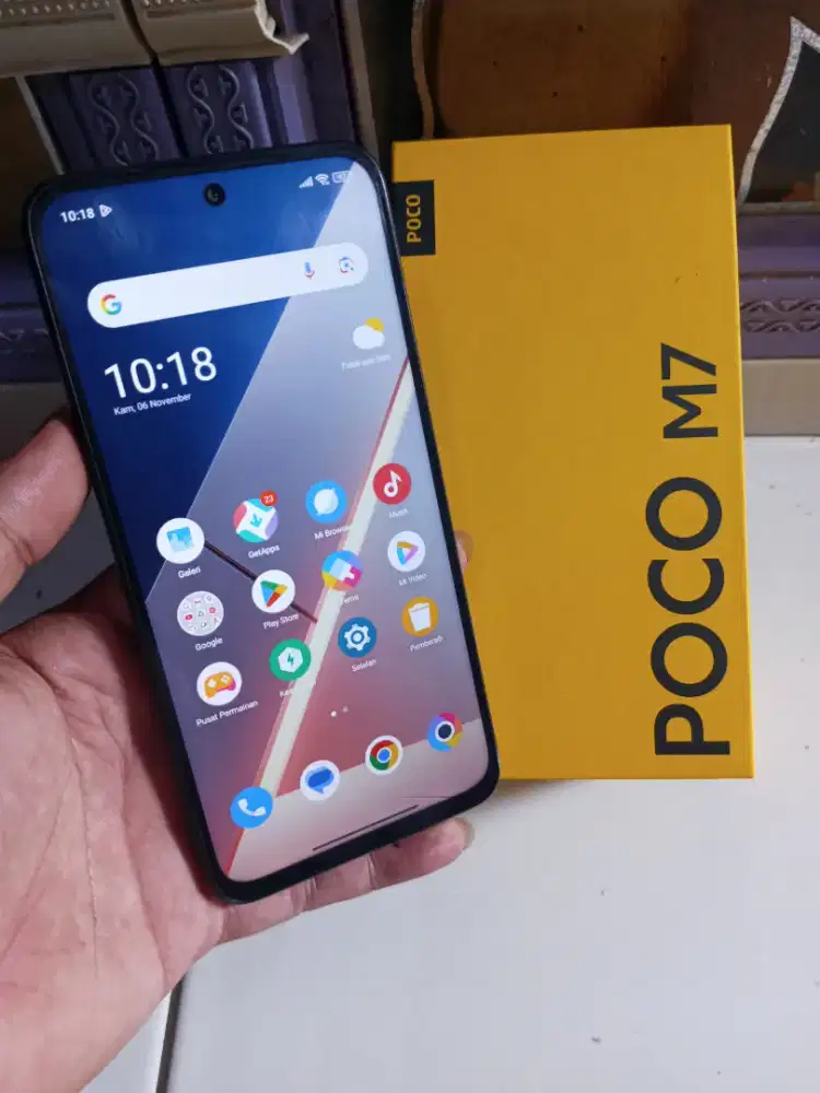 Poco M7 4G Ram 8+4/256 Fullset Mulus