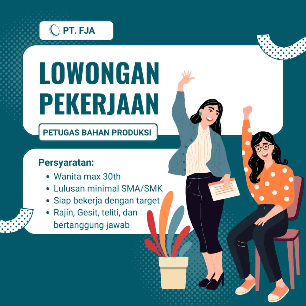 Lowongan Kerja Petugas Bahan Produksi