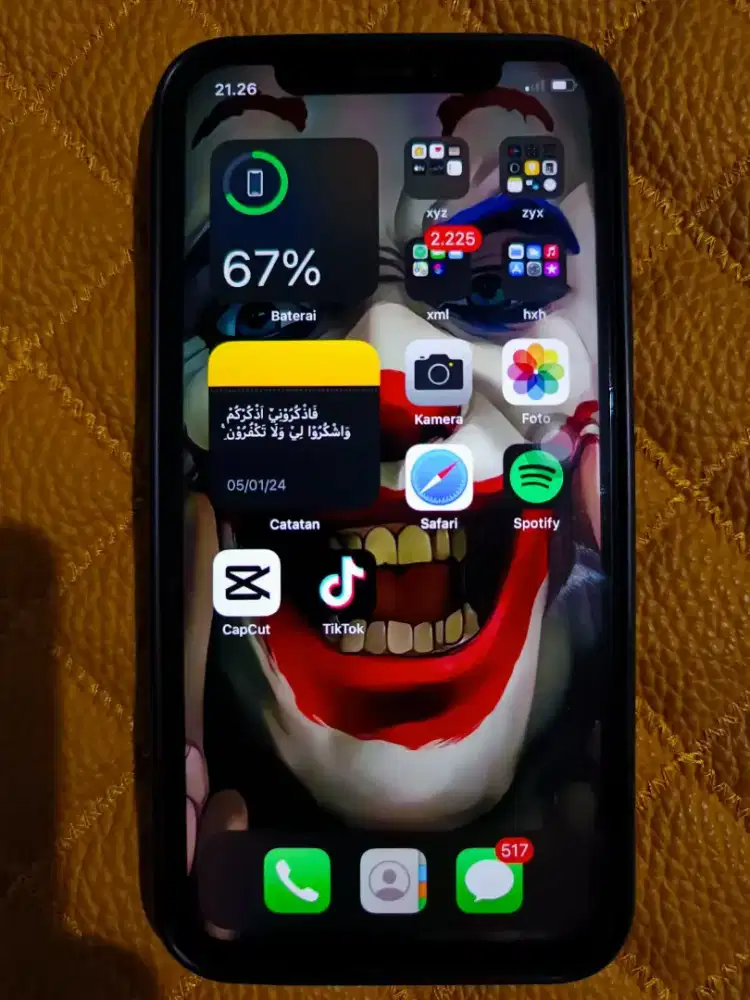 JUAL HP IPHONE X 64GB INTER