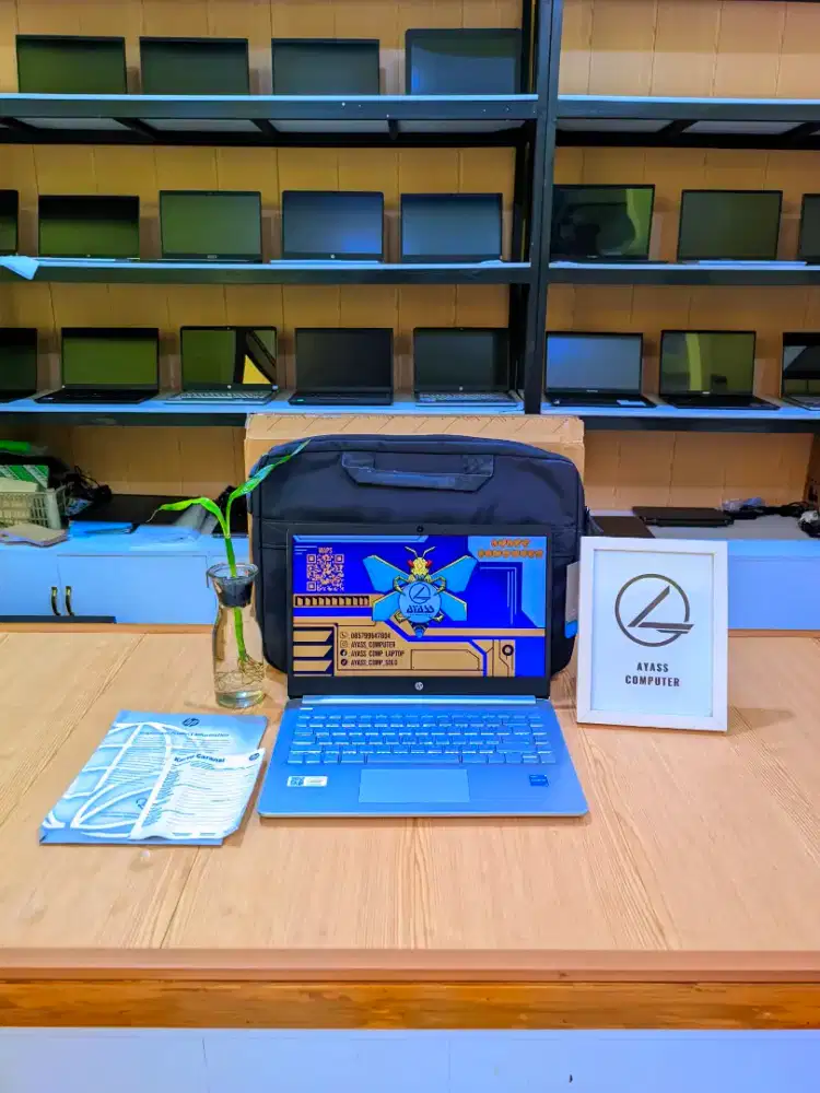 Laptop HP 14s core i3 12TH GEN 8GB/512GB SSD OHS 2021 garansi mei 2027