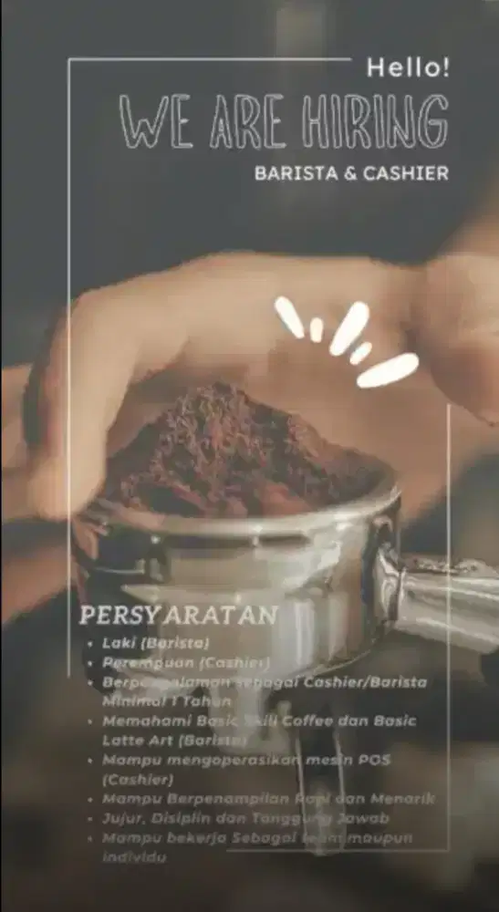 LOWONGAN BARISTA