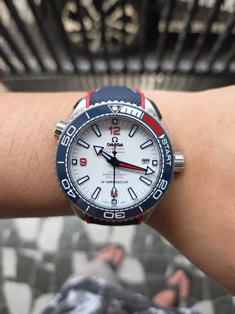 Omega Seamaster Planet Ocean  600m America's Cup Limited White Dial Au
