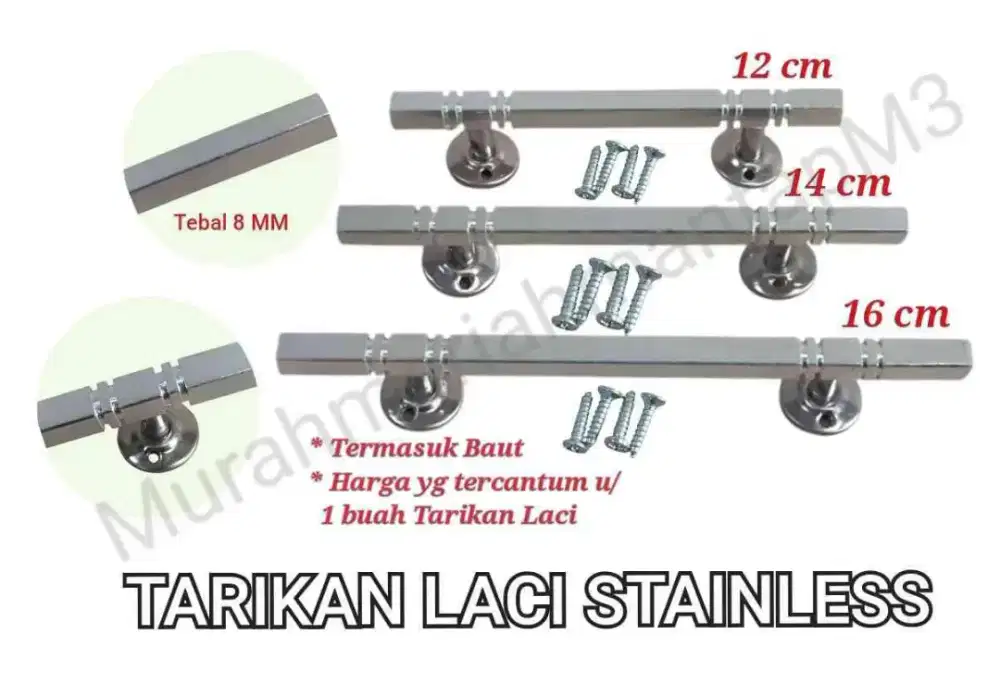 TARIKAN JENDELA PETAK TEBAL / TARIKAN LACI STAINLESS