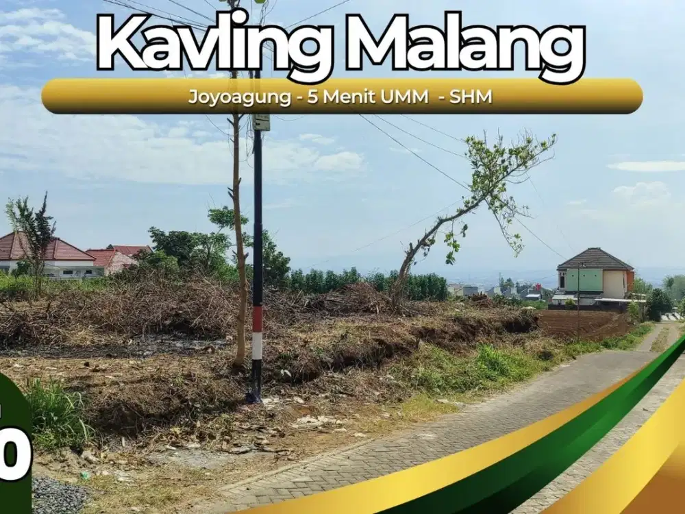 Tanah Kavling Joyoagung Lokasi Tenang, Cocok untuk Hunian & Investasi