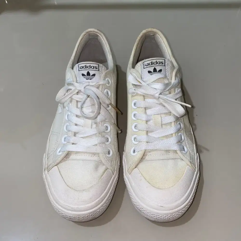 Sepatu Adidas Nizza Trefoil Cloud White Original