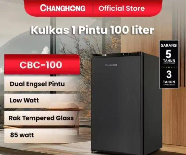 Jual kulkas changhong masih segel dan baru