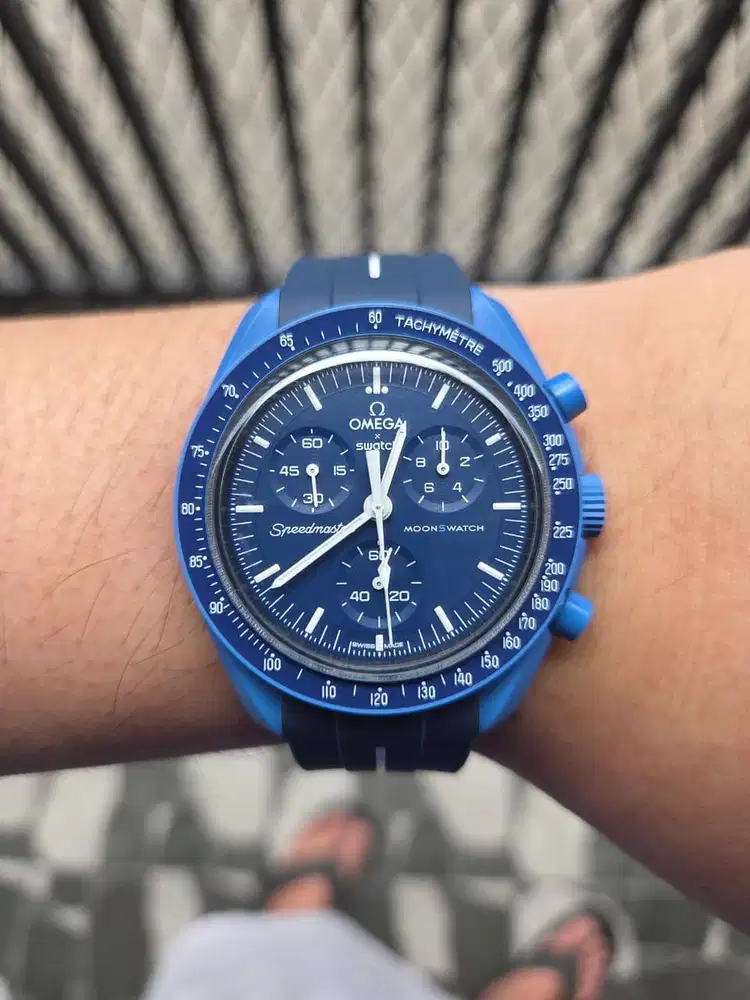 Swatch Moonswatch Mission To Neptune Swatch x Omega Blue Dial Quartz