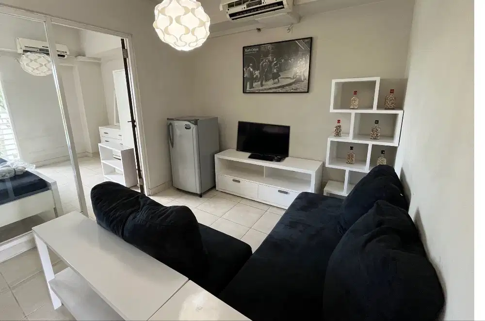 Disewakan 1BR Aprtemen Cosmopolis resort fullfurnish MONOCHROME design