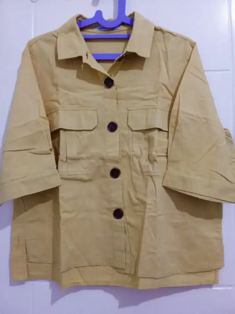 Atasan wanita lengan 3/4 warna coksu