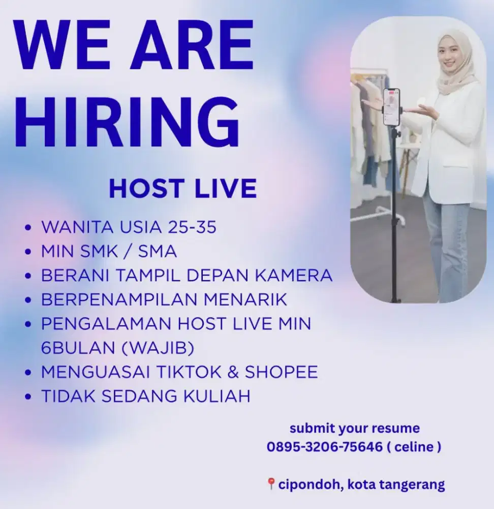 Host live tiktok dan shopee