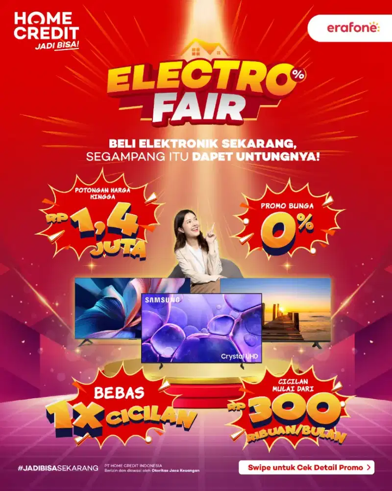 Promo bunga 0% gratis 1-2x angsuran