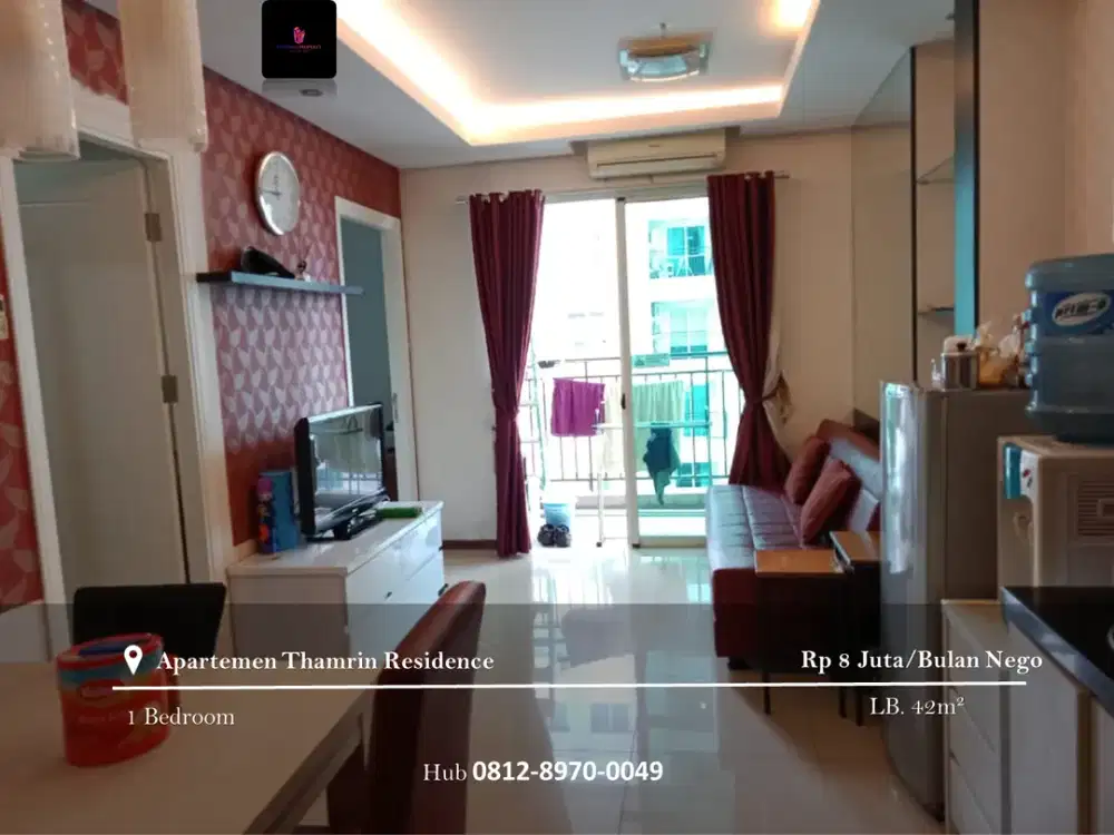 Disewakan Apartement Thamrin Residence High Floor 1BR Fully Furnished