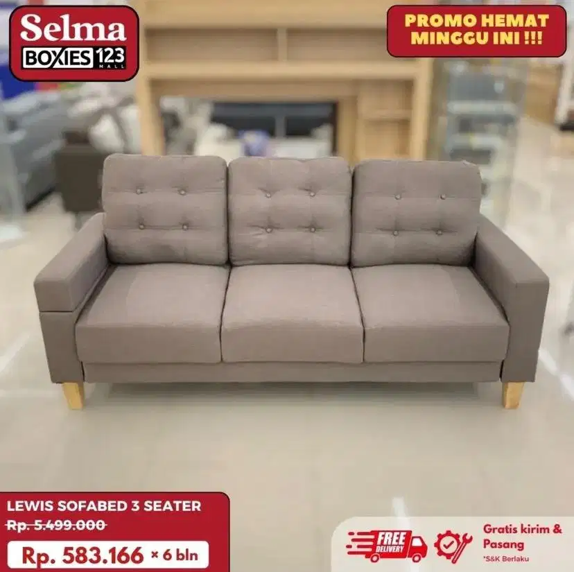 Lewis sofabed ruangan tamu