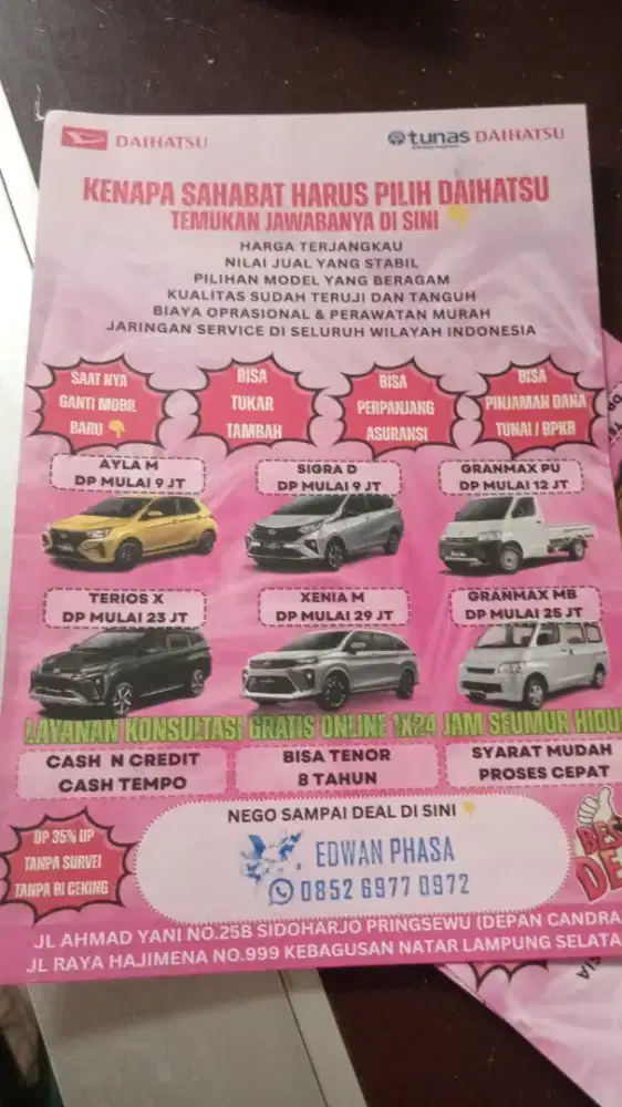 Mobil Ayla tipe terbaru  tahun terbaru