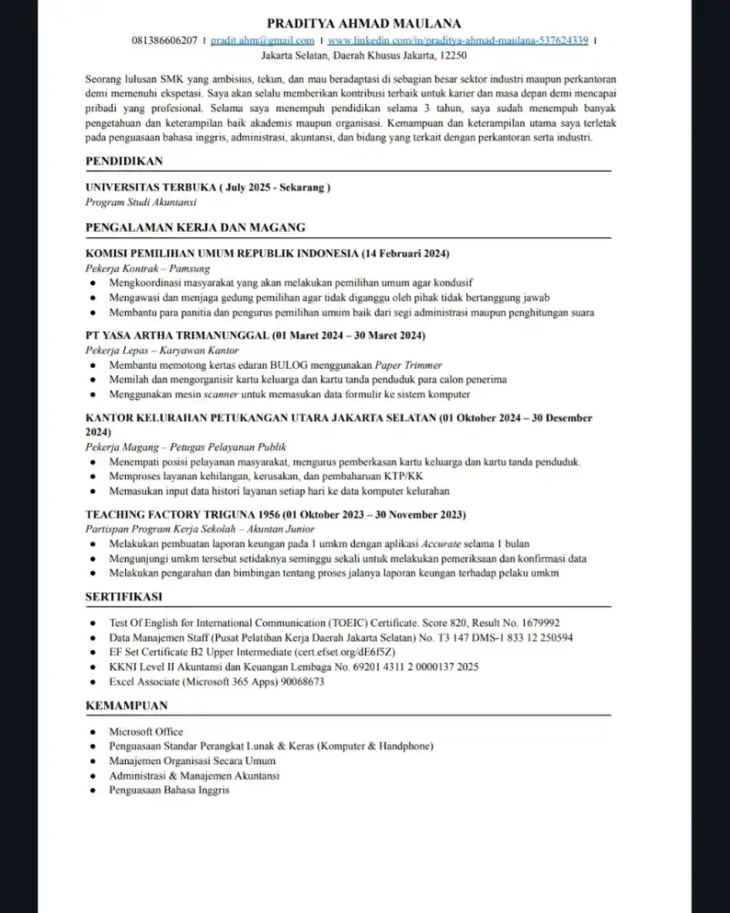 Mencari Lowongan Pekerjaan Adminstrasi Dan Akuntansi