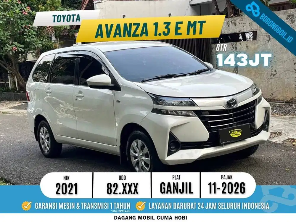 AVANZA 1.3 E MT 2021 SIAP PAKAI