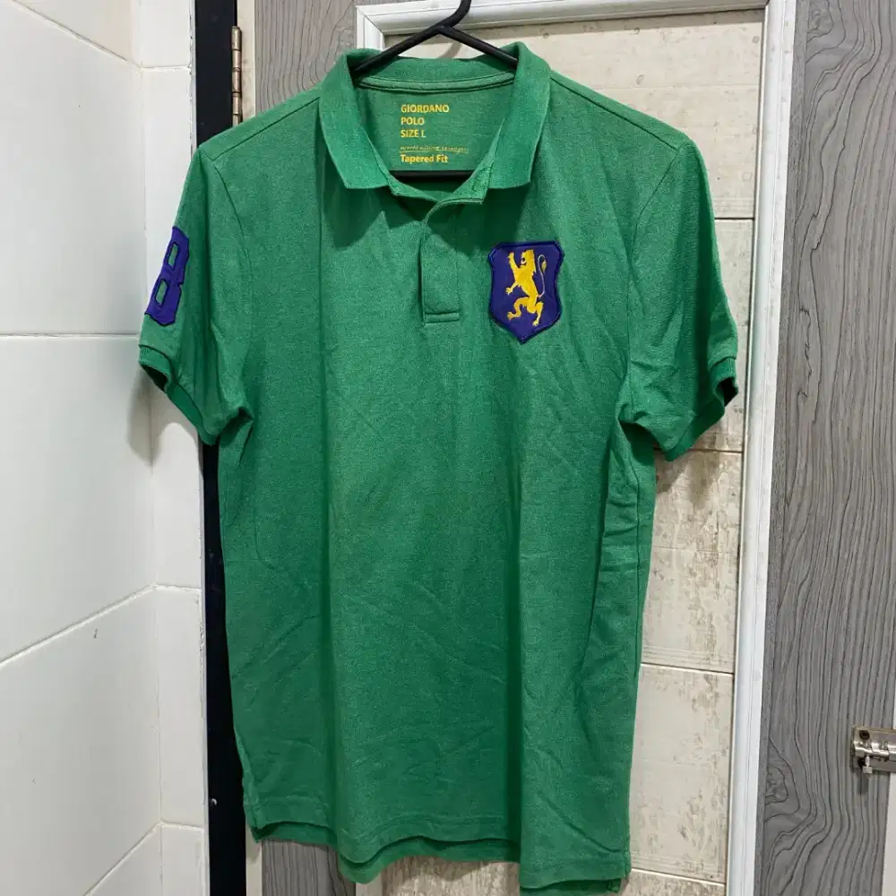 Kaos Kerah Giordano Lion Original Green