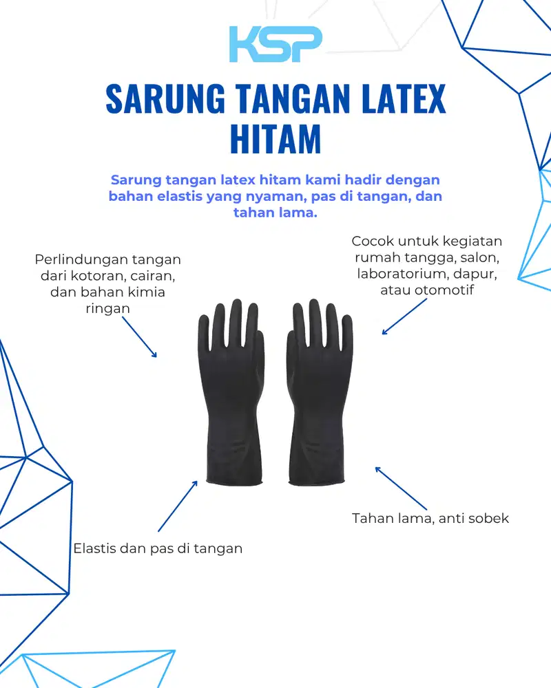 Sarung Tangan Latex Hitam