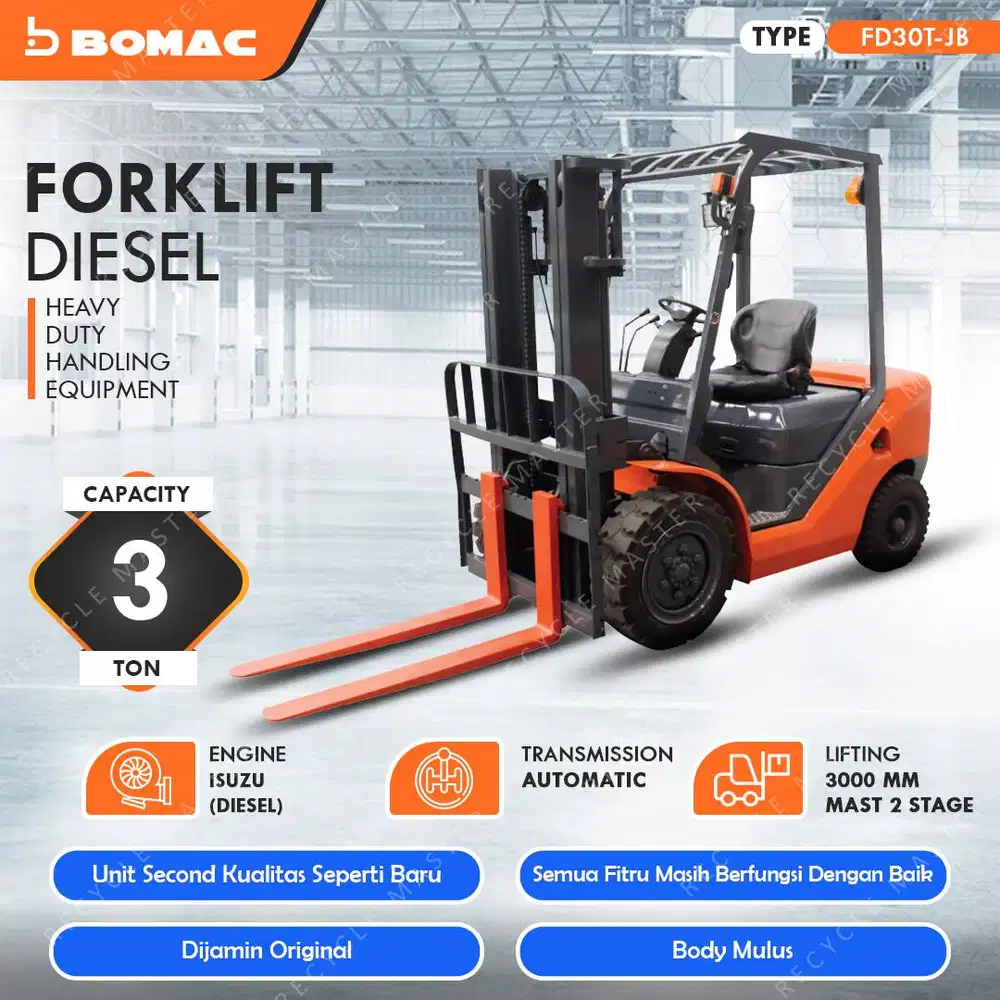 Bomac Forklift Automatic Diesel 3 Ton FD30T-JB Second
