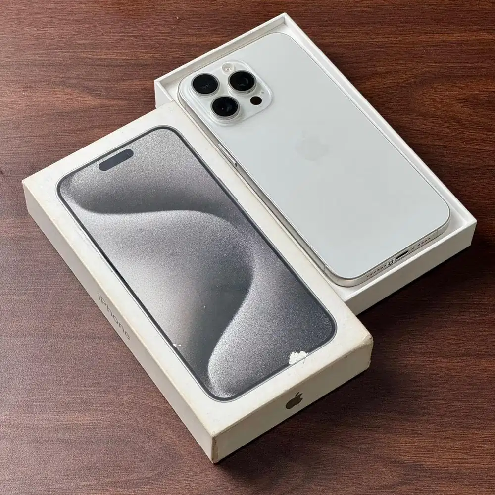 iPhone 15 PRO MAX 512GB [ White Titanium ] Garansi Resmi iBox