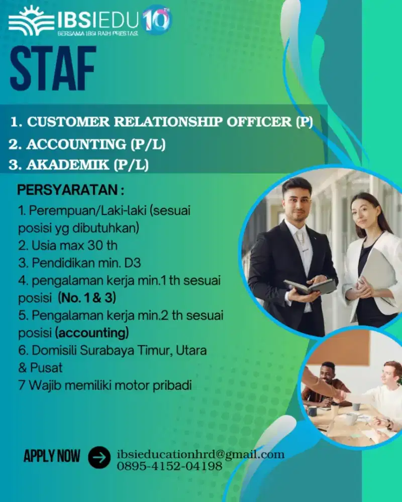 Lowongan Accounting dan CRO