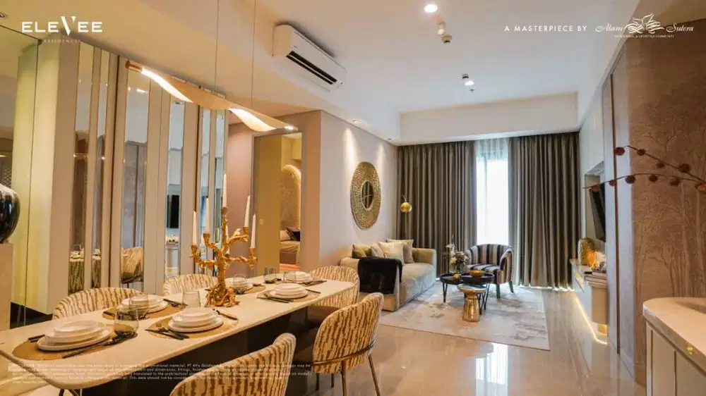 Jual Apartemen Unit baru semi furnish fasilitas mewah  alam sutera BSD