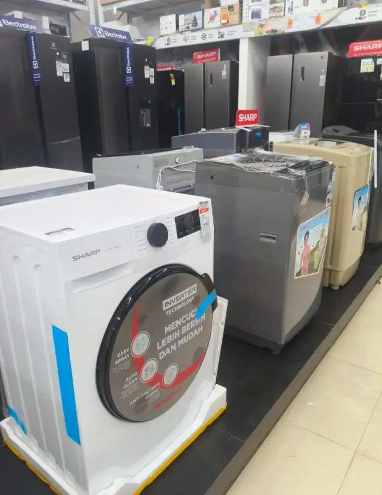 Mesin Cuci Sharp front loading 9kg putih