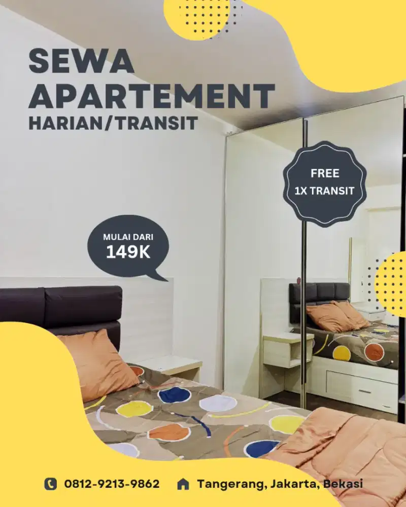 Sewa apartemen harian/transit Bassura city termurah