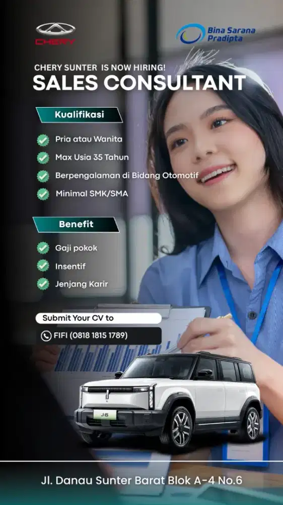 Lowongan Marketing Chery