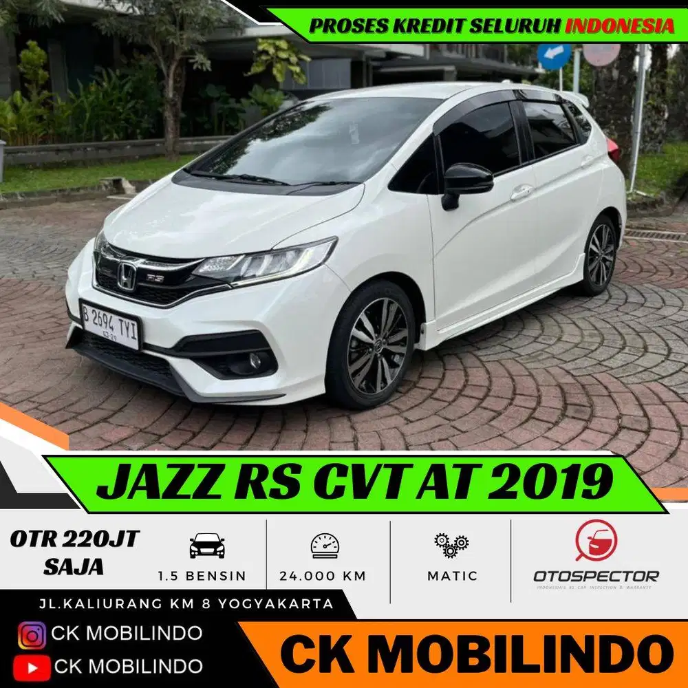 (Km24rb) All New Jazz RS CVT Matic 2019 ANTIK SIMPANAN Kredit Murah