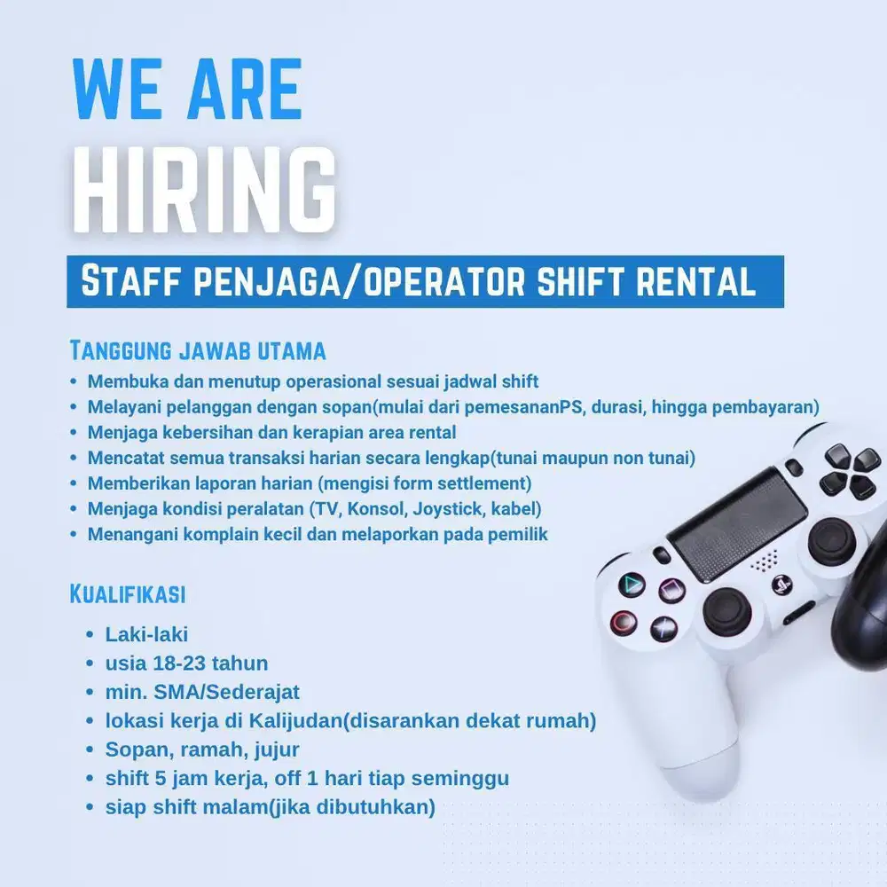 Penjaga Rental PS (Shift)